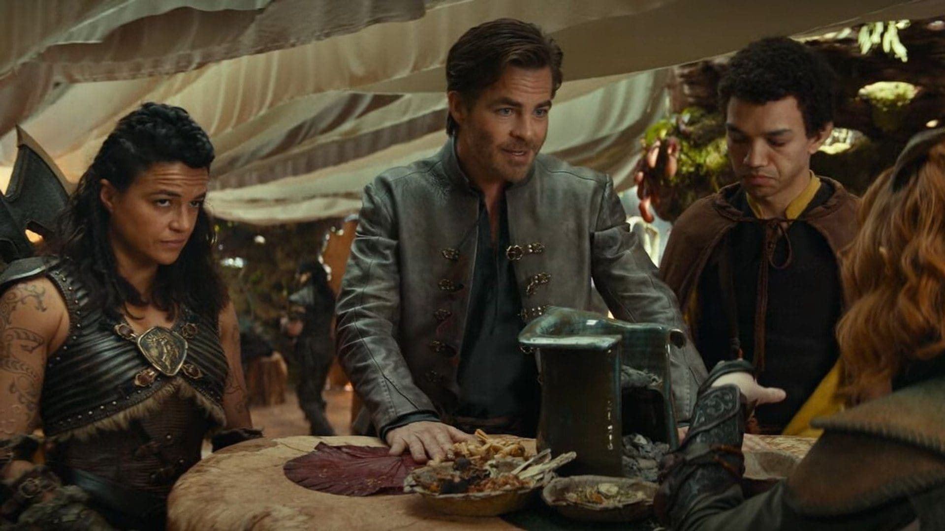 chris pine, Dungeons & Dragons: Honor Among Thieves, Justice Smith, michelle rodriguez, movie review